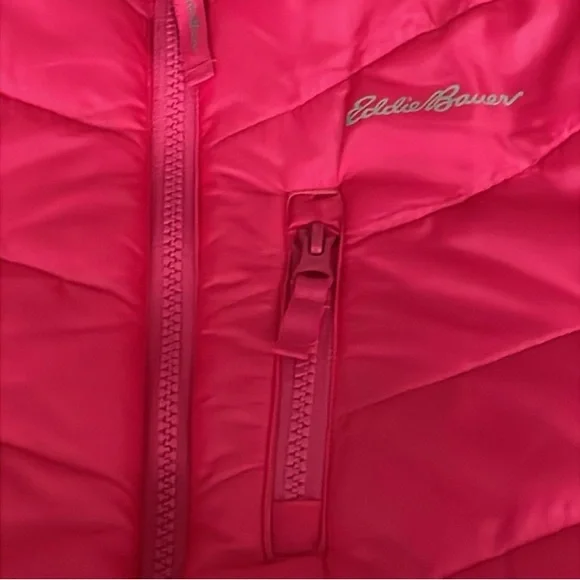 Eddie Bauer Girl's Reversible Pink and Purple Ombre Puffer Jacket Medium 10-12 - Picture 6 of 11
